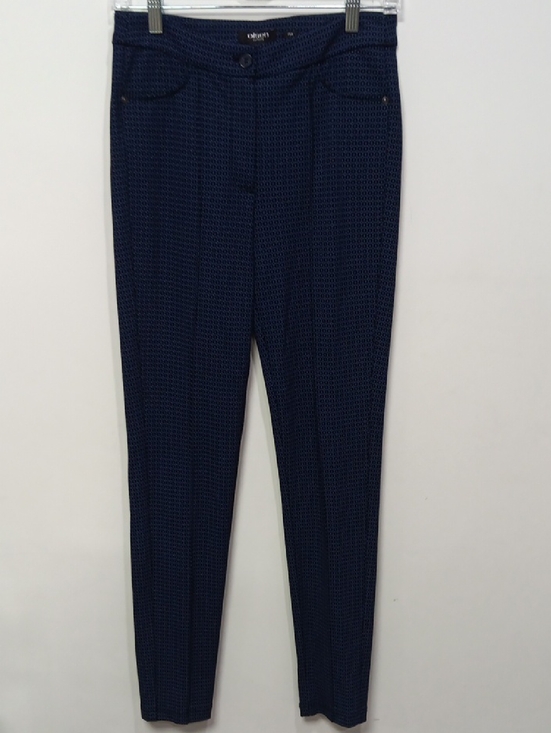 Olsen Europe Pants - Olsen Europe Navy Textured Slim Dress Pants